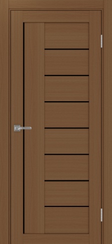 Полотно Турин  524 орех Размер 800х2000мм Покрытие Экошпон Стекло Черное