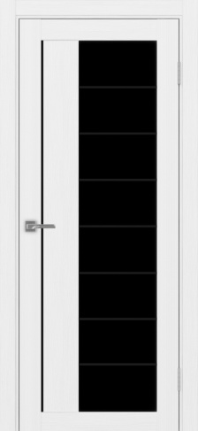 Полотно Турин  524АСС SB белый лёд Размер 800х2000мм Покрытие Экошпон Стекло Черное