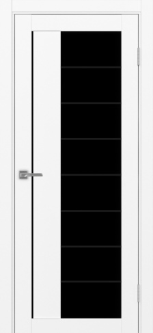 Полотно Турин  524АСС SB белый снежный Размер 800х2000мм Покрытие Экошпон Стекло Черное