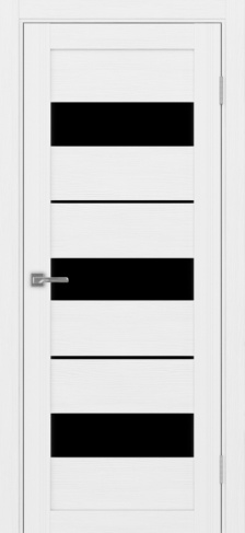 Полотно Турин  526 белый лёд Размер 600х2000мм Покрытие Экошпон Стекло Черное