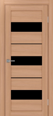 Полотно Турин  526 ясень тёмный Размер 600х2000мм Покрытие Экошпон Стекло Черное