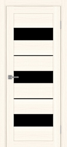 Полотно Турин  526АПП SB лакобель чёрный ясень светлый Цвет Ясень светлый Размер 800х2000мм Покрытие Экошпон Стекло Черное