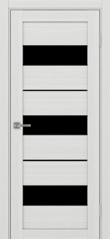 Полотно Турин 526АПП max SB лакобель чёрный ясень серебристый Цвет Ясень серебристый Размер 600х2000мм Покрытие Экошпон Стекло Черное