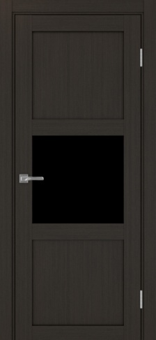 Полотно Турин 530.121 венге Цвет Венге Размер 700х2000мм Покрытие Экошпон Стекло Черное