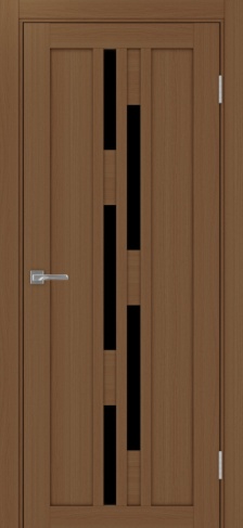 Полотно Турин 551 орех Цвет Орех Размер 800х2000мм Покрытие Экошпон Стекло Черное