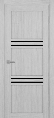 Полотно Турин 553 дуб серый Цвет Дуб серый Размер 700х2000мм Покрытие Экошпон Стекло Черное