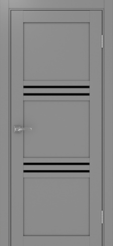 Полотно Турин 553 серый Цвет Серый Размер 600х2000мм Покрытие Экошпон Стекло Черное