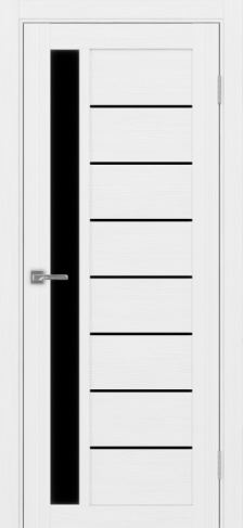 Полотно Турин 554 белый лёд Цвет Белый лёд Размер 800х2000мм Покрытие Экошпон Стекло Черное