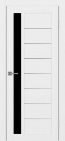 Полотно Турин 554АПП SC Цвет Белый лёд Размер 800х2000мм Покрытие Экошпон Стекло Черное