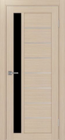 Полотно Турин 554АПП SC Цвет Дуб белёный Размер 700х2000мм Покрытие Экошпон Стекло Черное