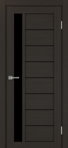 Полотно Турин 554АПП SB венге Цвет Венге Размер 700х2000мм Покрытие Экошпон Стекло Черное