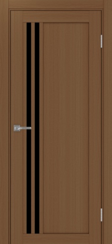 Полотно Турин 555 орех Цвет Орех Размер 700х2000мм Покрытие Экошпон Стекло Черное