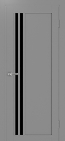 Полотно Турин 555 серый Цвет Серый Размер 700х2000мм Покрытие Экошпон Стекло Черное