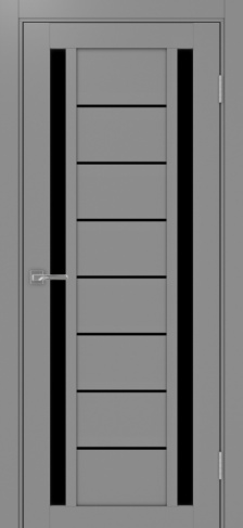 Полотно Турин 558 серый Цвет Серый Размер 700х2000мм Покрытие Экошпон Стекло Черное