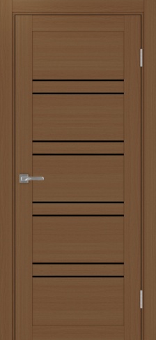 Полотно Турин 560 орех Цвет Орех Размер 700х2000мм Покрытие Экошпон Стекло Черное