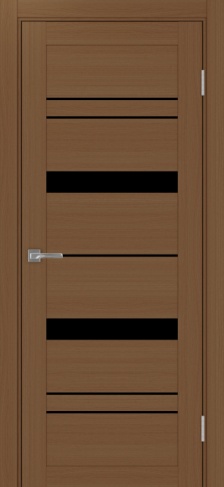 Полотно Турин 562 орех Цвет Орех Размер 800х2000мм Покрытие Экошпон Стекло Черное